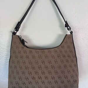 Vintage Dooney & Burke Monogram Shoulder Bag